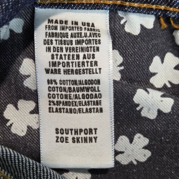 Lucky Brand Jeans Womens 4/28 Zoe Skinny Dark Wash Denim Mid Rise Distressed - Picture 11 of 12